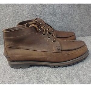 Sebago Acadia Mens Brown Leather Chukka Boots Vibram Lug Sole Made in USA 9.5 M